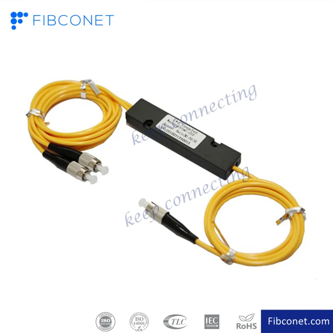 1X2 Small Box 3.0mm 1m FC/Upc Fiber Optic Fbt Splitter