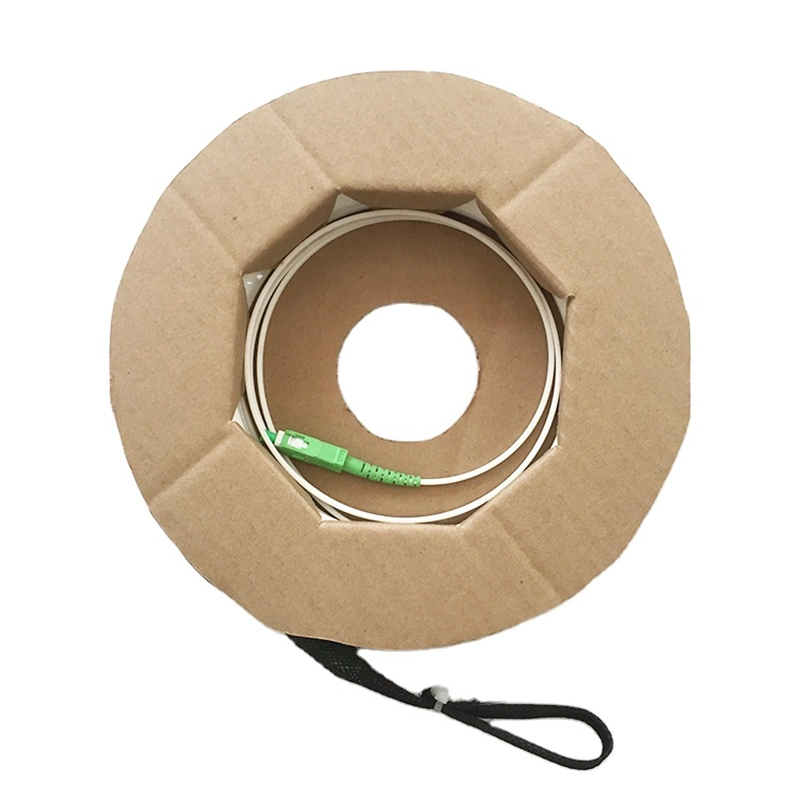 Cardboard Reel Type Packing Sc APC Fiber Optic Patchcord FTTH Drop Cable Assemblies with Pulling Eye Jumper Patch Cord