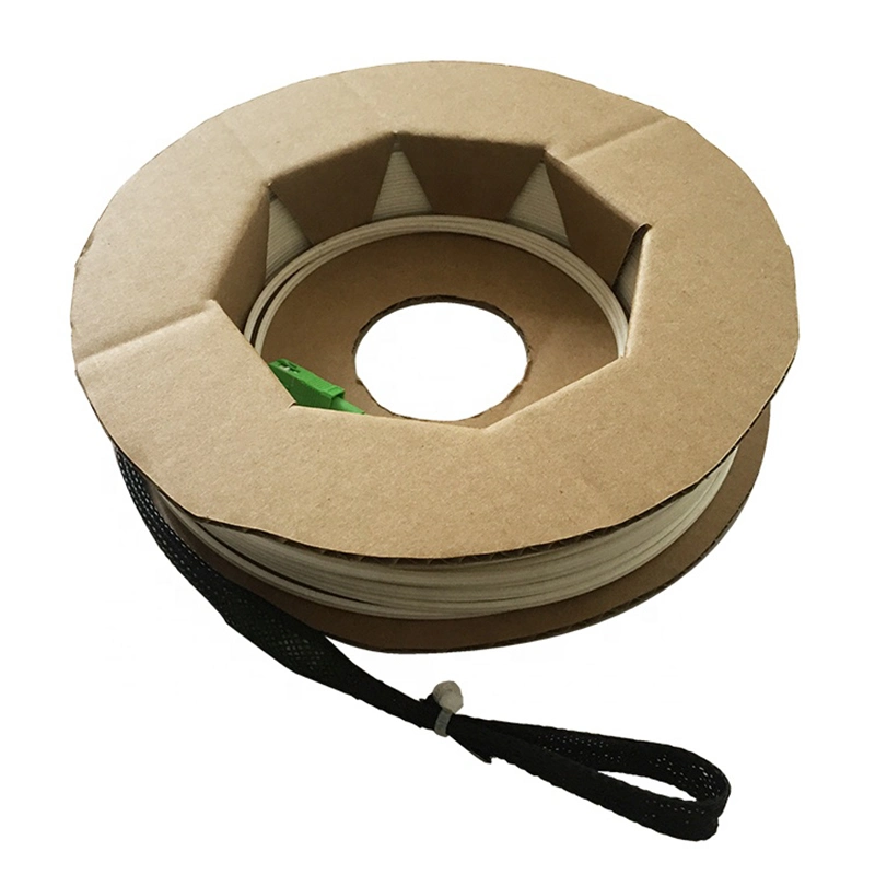 Cardboard Reel Type Packing Sc APC Fiber Optic Patchcord FTTH Drop Cable Assemblies with Pulling Eye Jumper Patch Cord