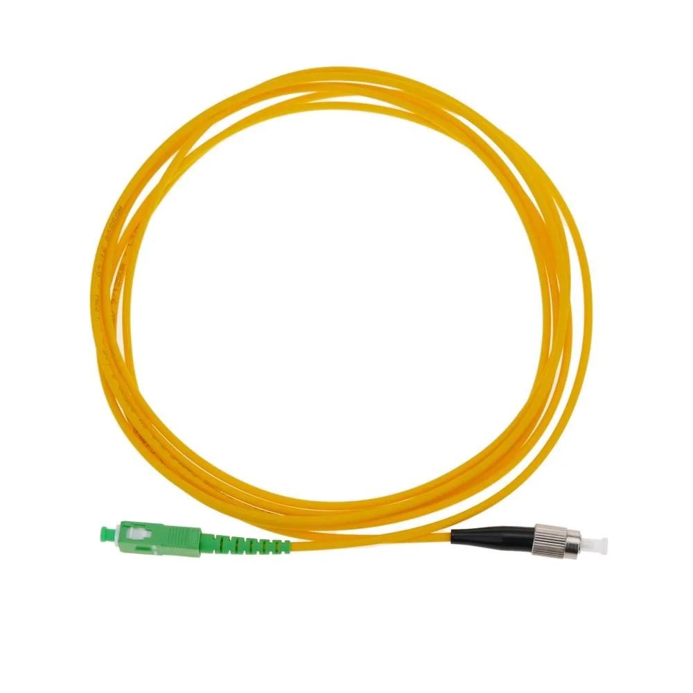 Fiber Optic Patch Cord SC/APC to FC/PC Simplex Singlemode 9/125 of 15m