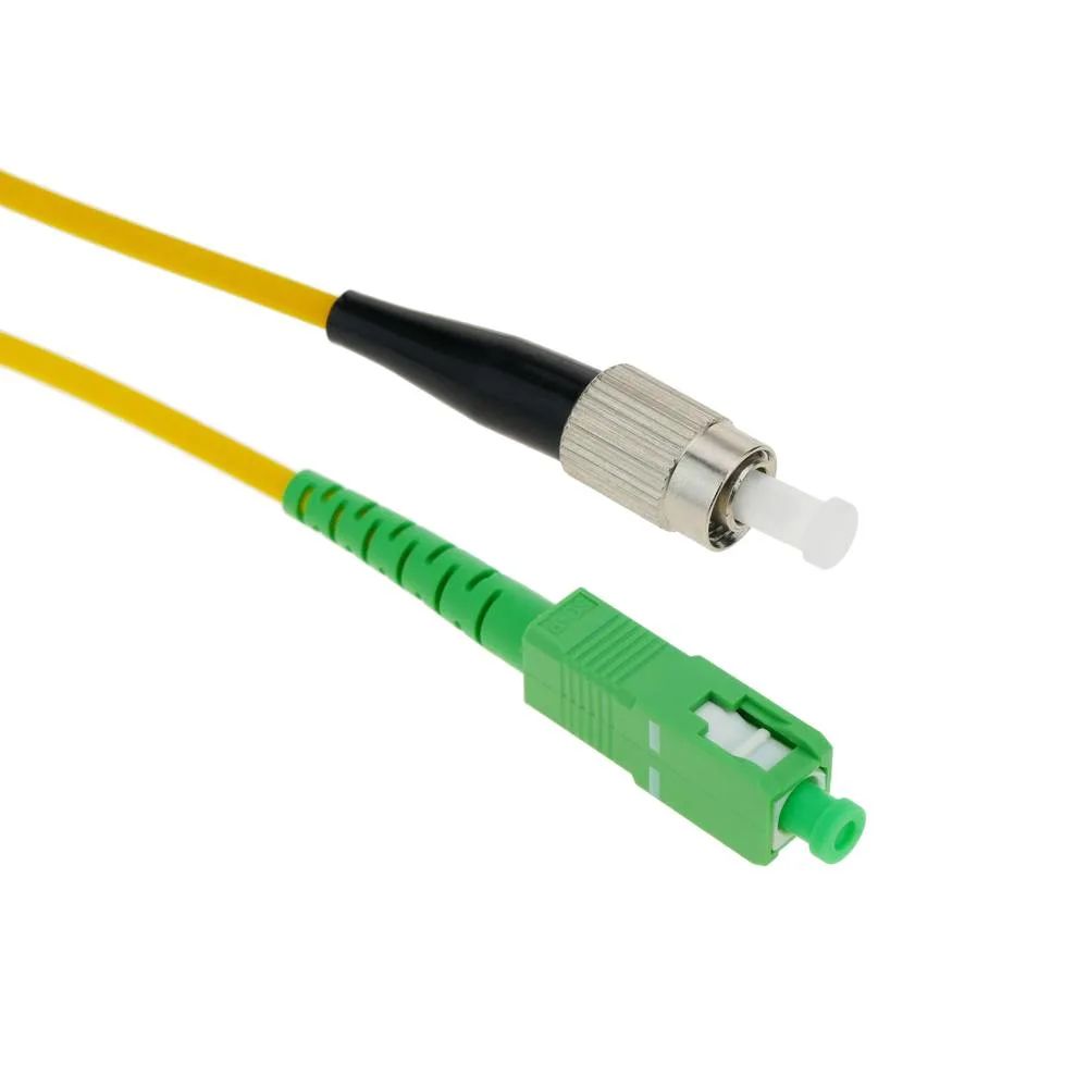 Fiber Optic Patch Cord SC/APC to FC/PC Simplex Singlemode 9/125 of 15m